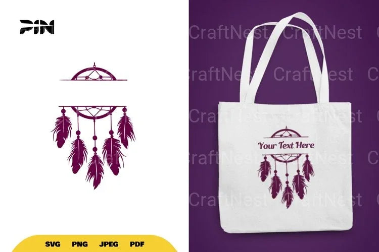 Dreamcatcher Split Border SVG Bundle - CraftNest - Digital Crafting and Art