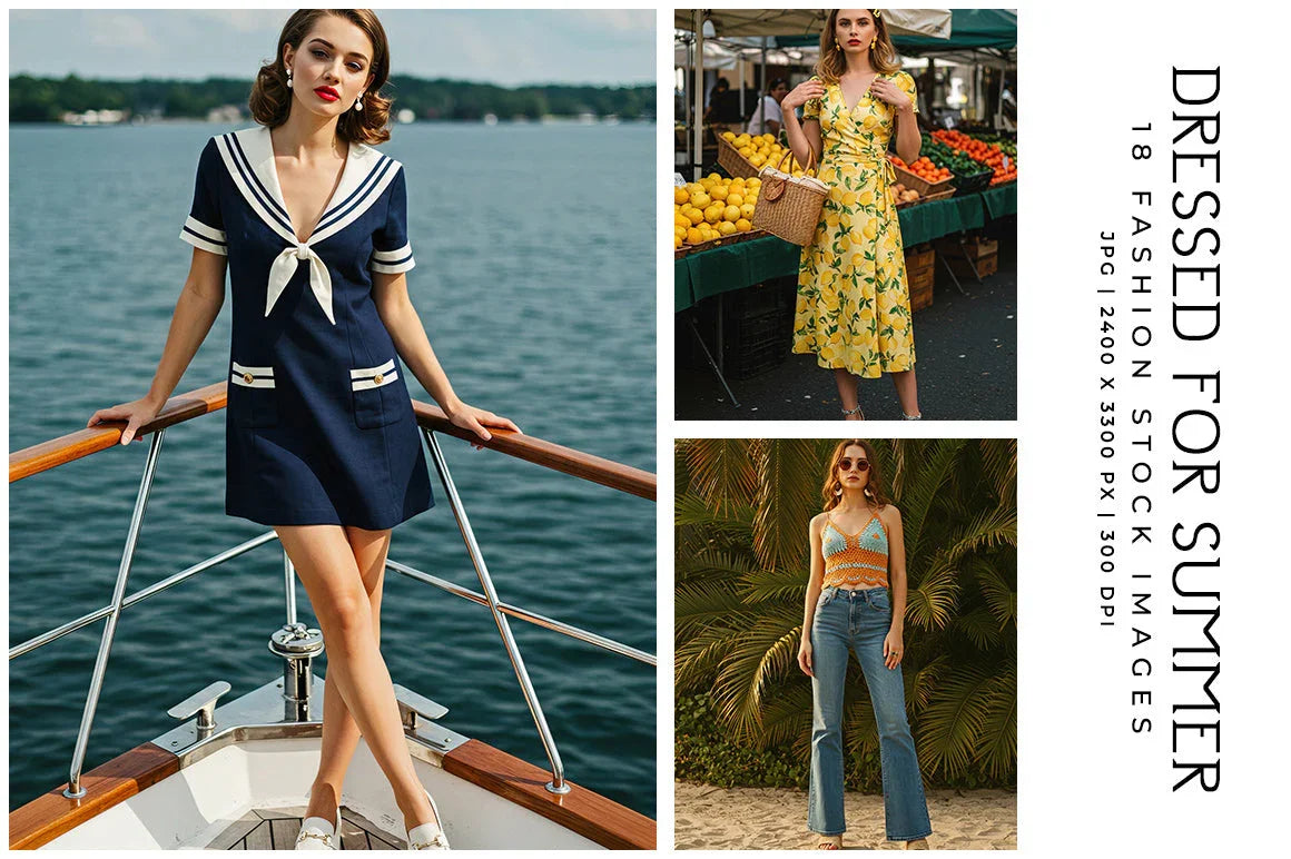 Dressed for the Summer - Stock Images - CraftNest - Digital Crafting and Art