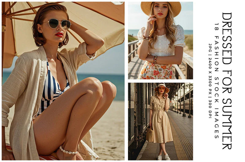 Dressed for the Summer - Stock Images - CraftNest - Digital Crafting and Art