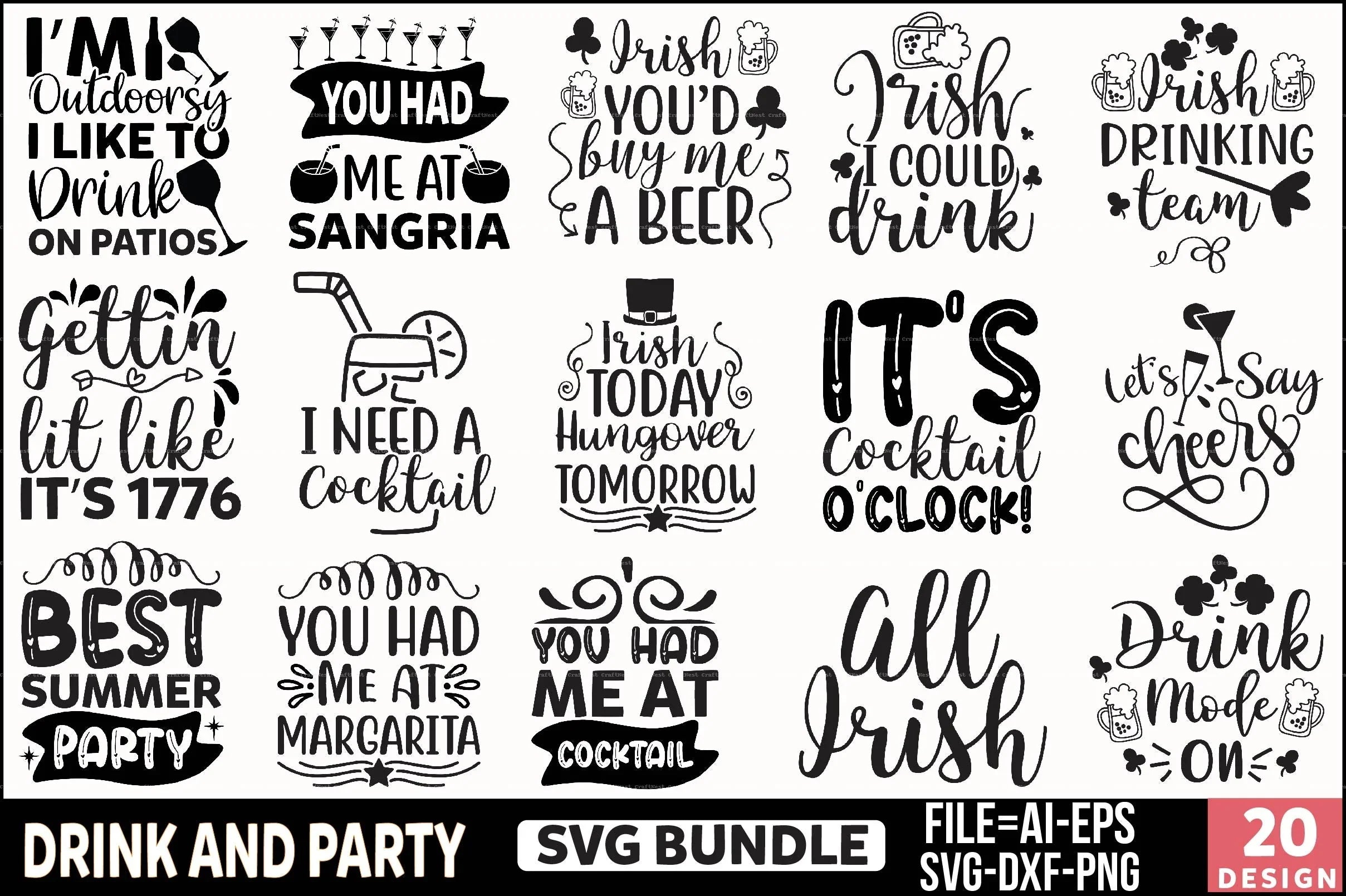 Drink and Party SVG Bundle