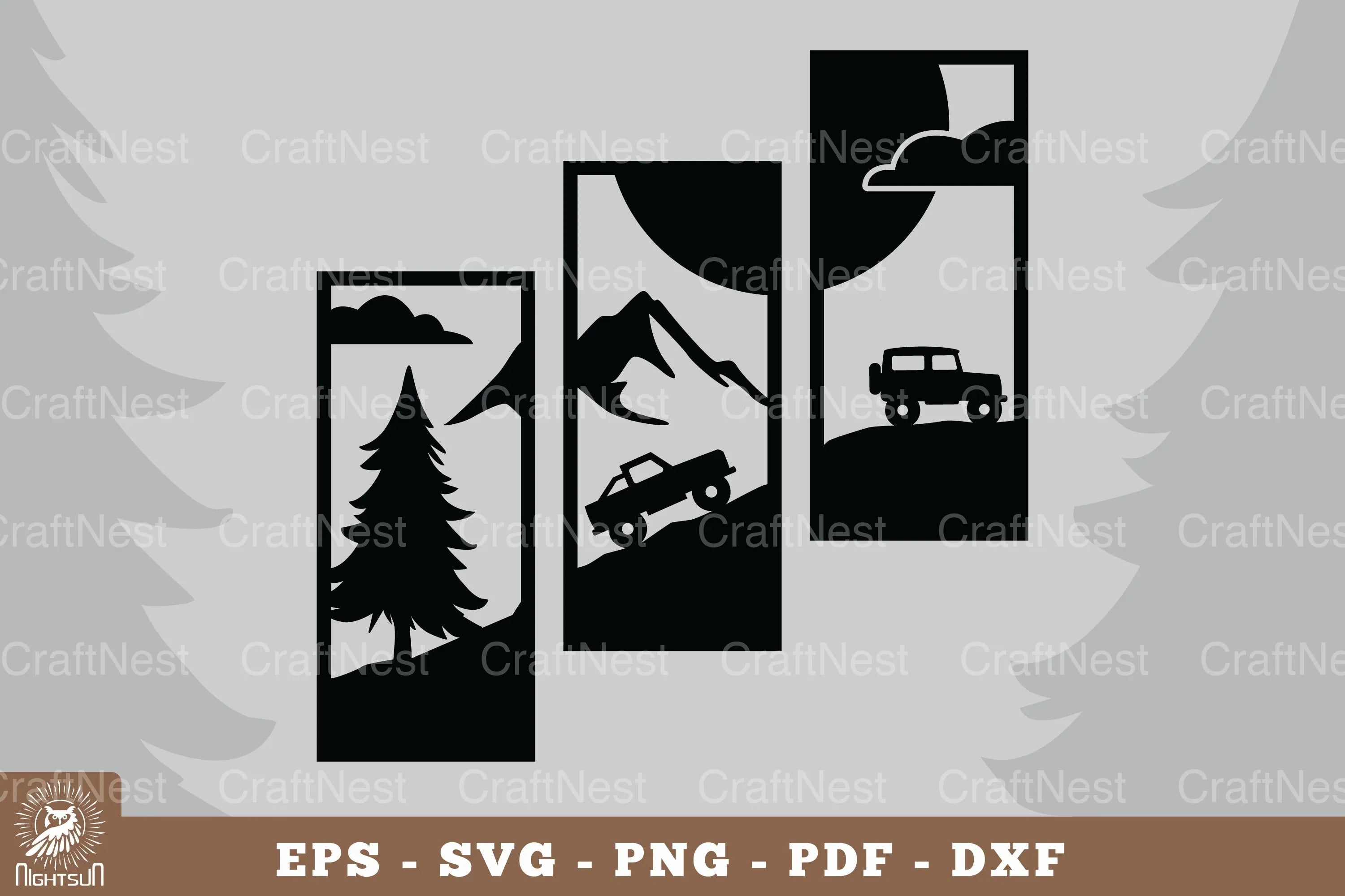 Mountain Driving Home Decor SVG Bundle - CraftNest - Digital Crafting and Art