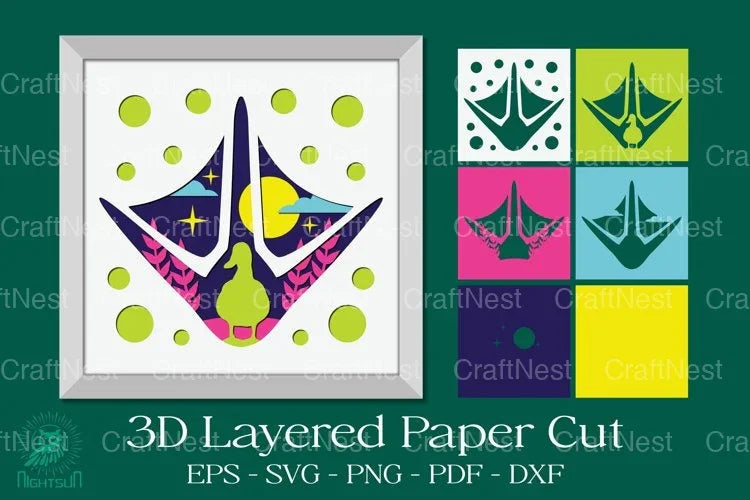 Duck Footprint 3D Layered Papercut Clipart Bundle - CraftNest - Digital Crafting and Art
