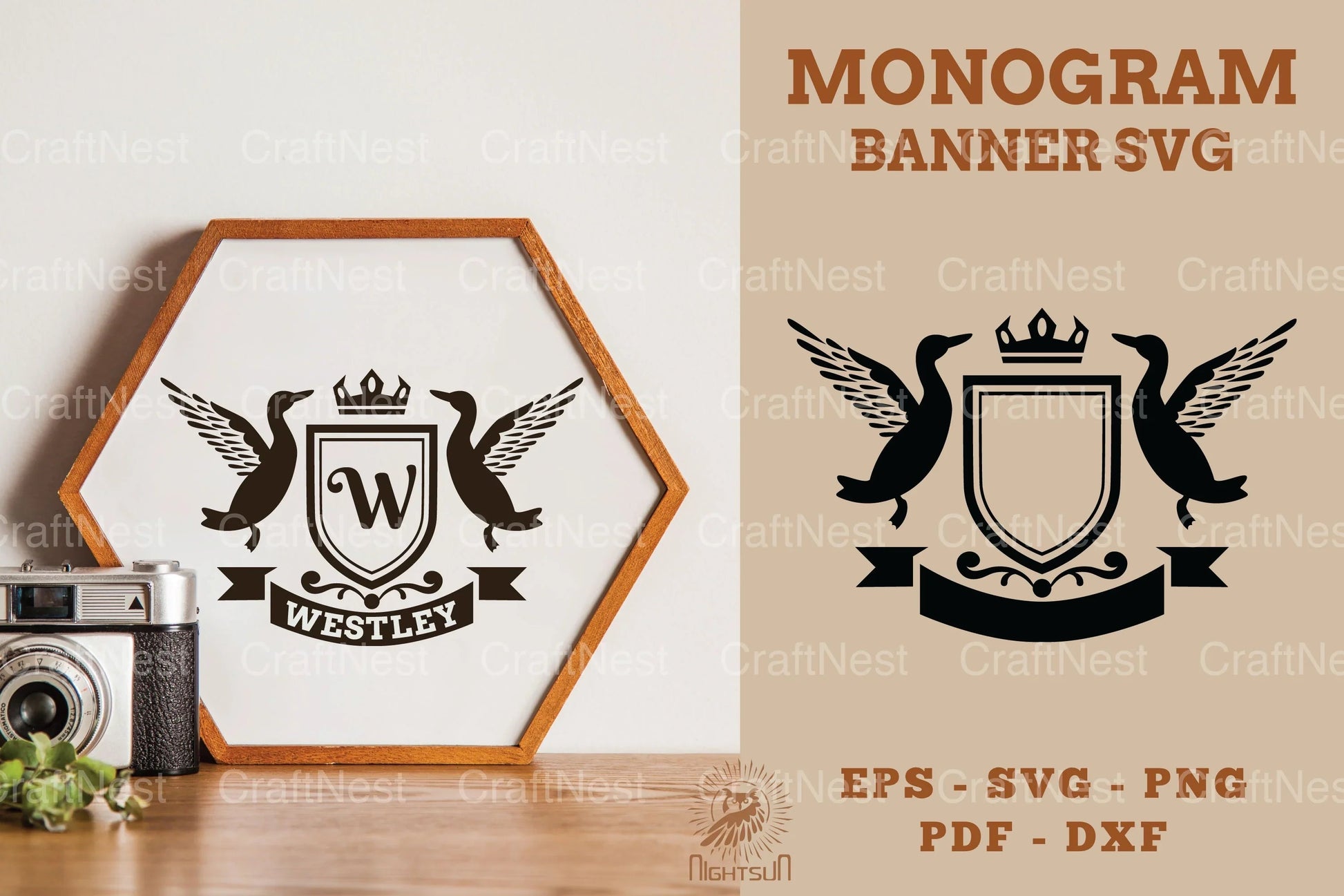 Duck Monogram Banner Clipart Bundle - CraftNest - Digital Crafting and Art
