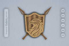 Eagle Shield Laser Cut SVG Bundle - CraftNest - Digital Crafting and Art