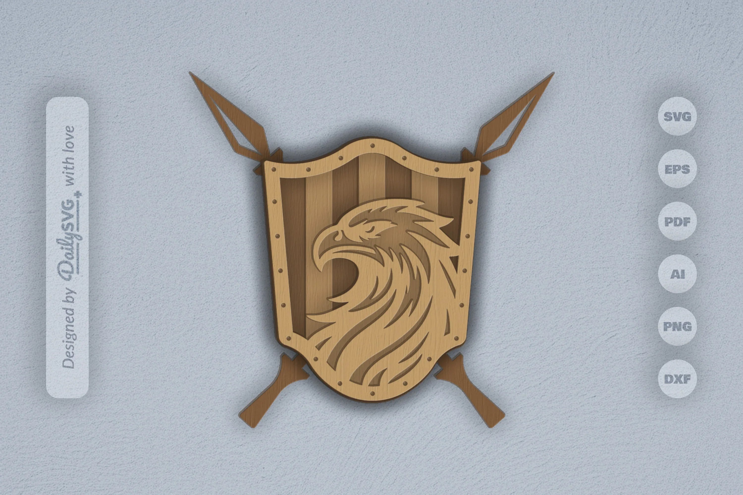 Eagle Shield Laser Cut SVG Bundle - CraftNest - Digital Crafting and Art