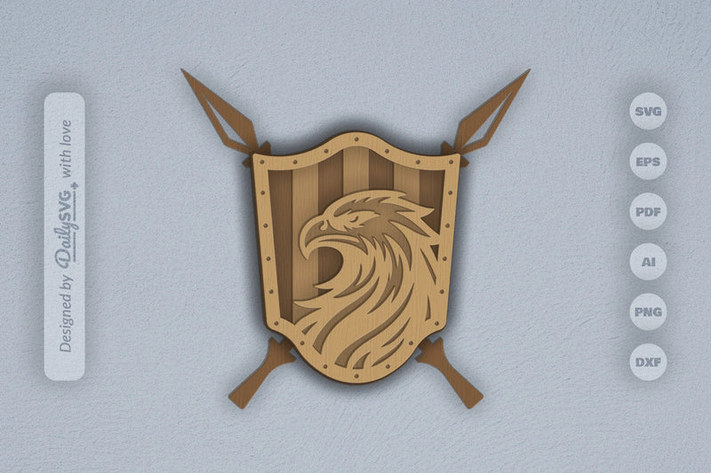 Eagle Shield Laser Cut SVG Bundle - CraftNest - Digital Crafting and Art