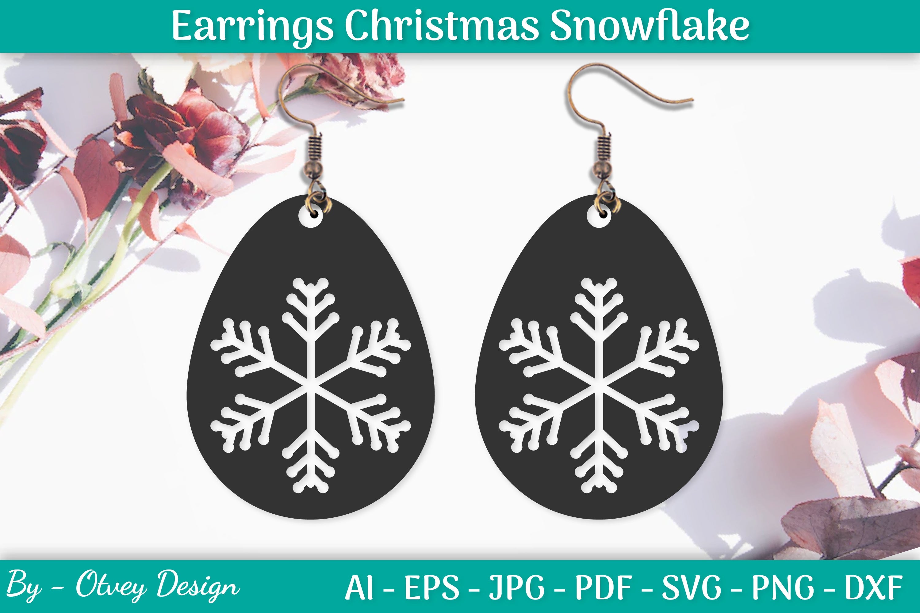 Earring Christmas Snowflake SVG Bundle 3 - CraftNest - Digital Crafting and Art