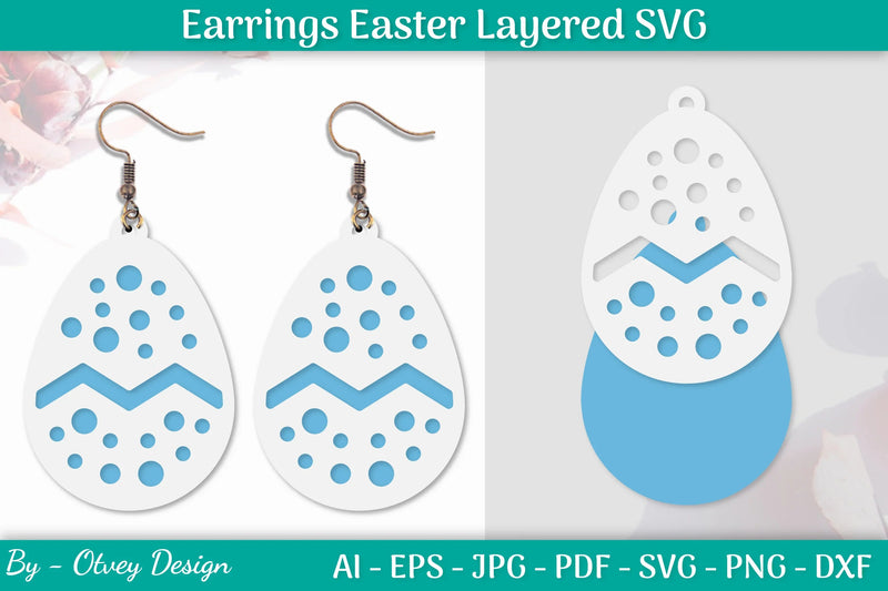 Earring Easter Egg SVG Bundle 18 - CraftNest - Digital Crafting and Art