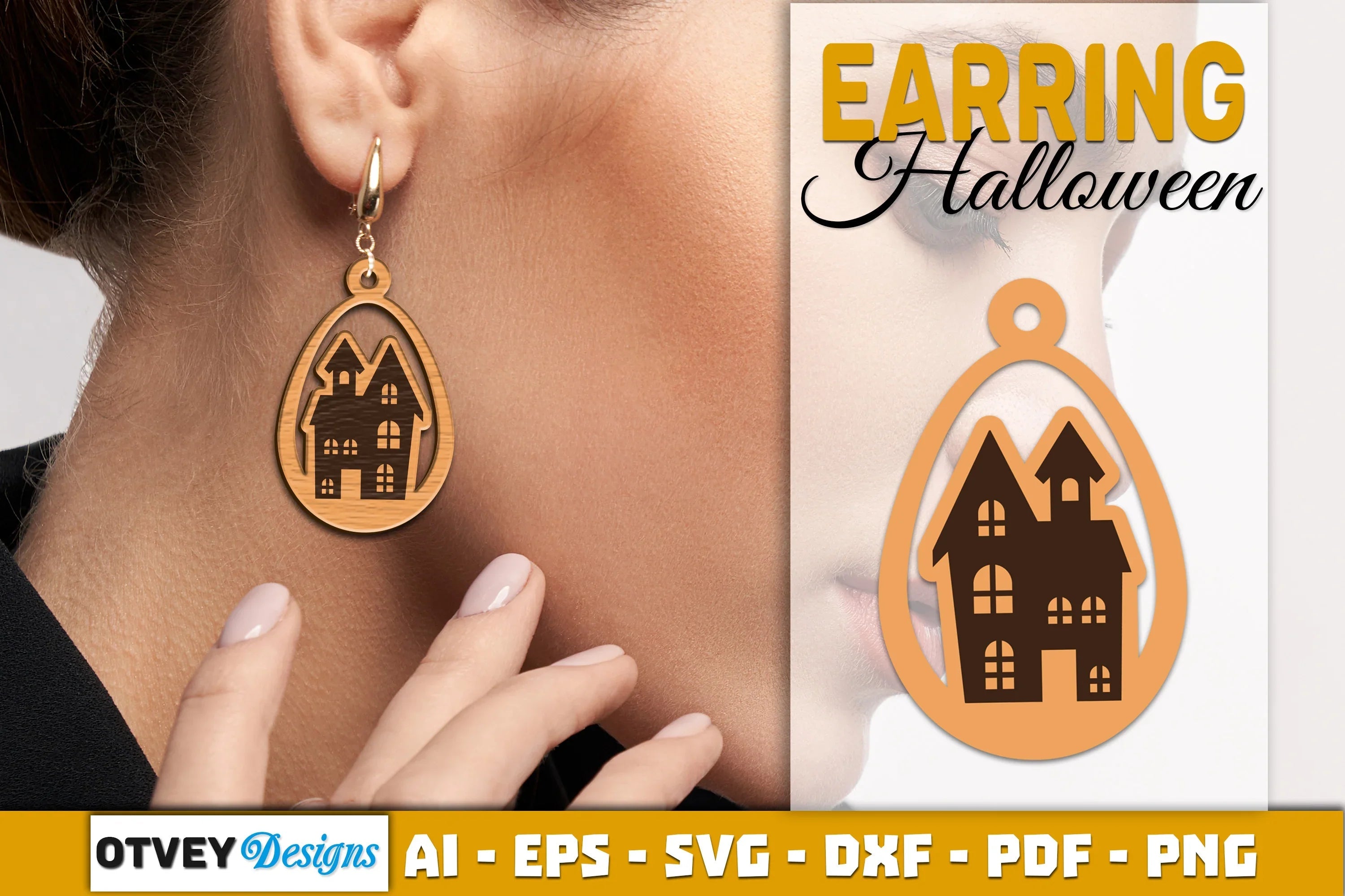 Earring Halloween Lasercut SVG Bundle - CraftNest - Digital Crafting and Art