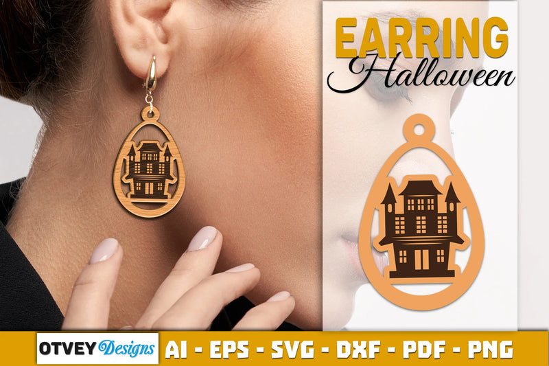 Earring Halloween Lasercut SVG Bundle - CraftNest - Digital Crafting and Art