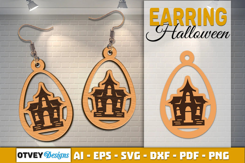 Earring Halloween Lasercut SVG Bundle - CraftNest - Digital Crafting and Art