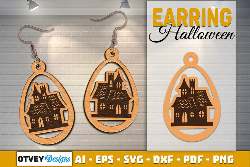 Earring Halloween Lasercut SVG Bundle - CraftNest - Digital Crafting and Art