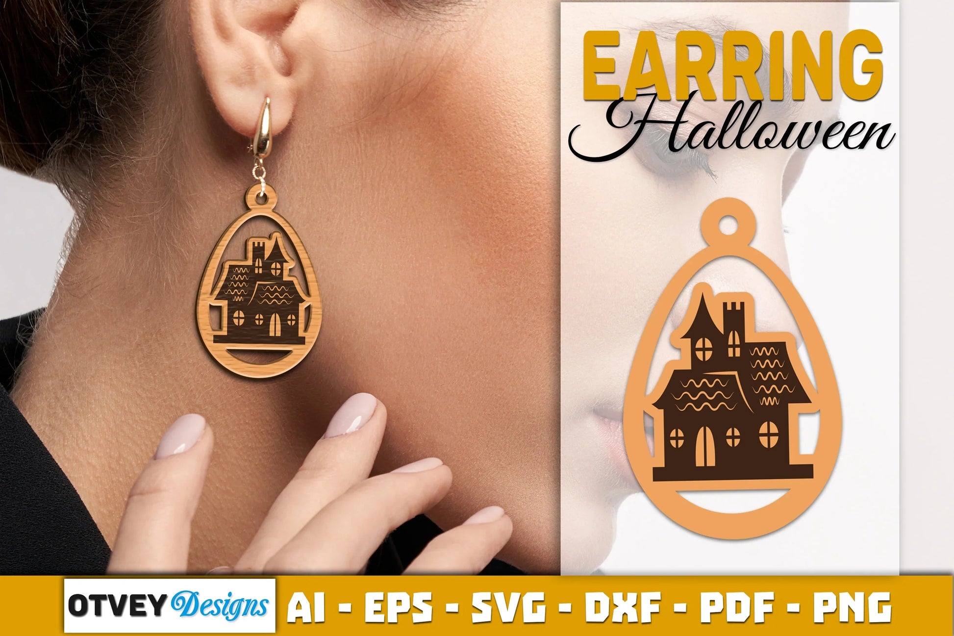 Earring Halloween Lasercut SVG Bundle - CraftNest - Digital Crafting and Art