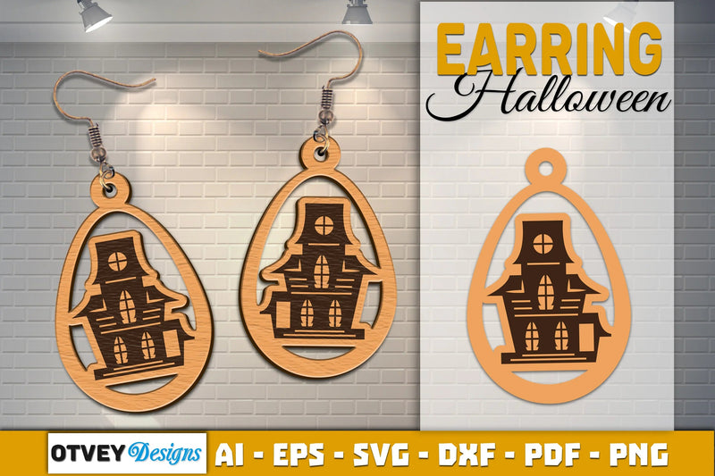 Earring Halloween Lasercut SVG Bundle - CraftNest - Digital Crafting and Art