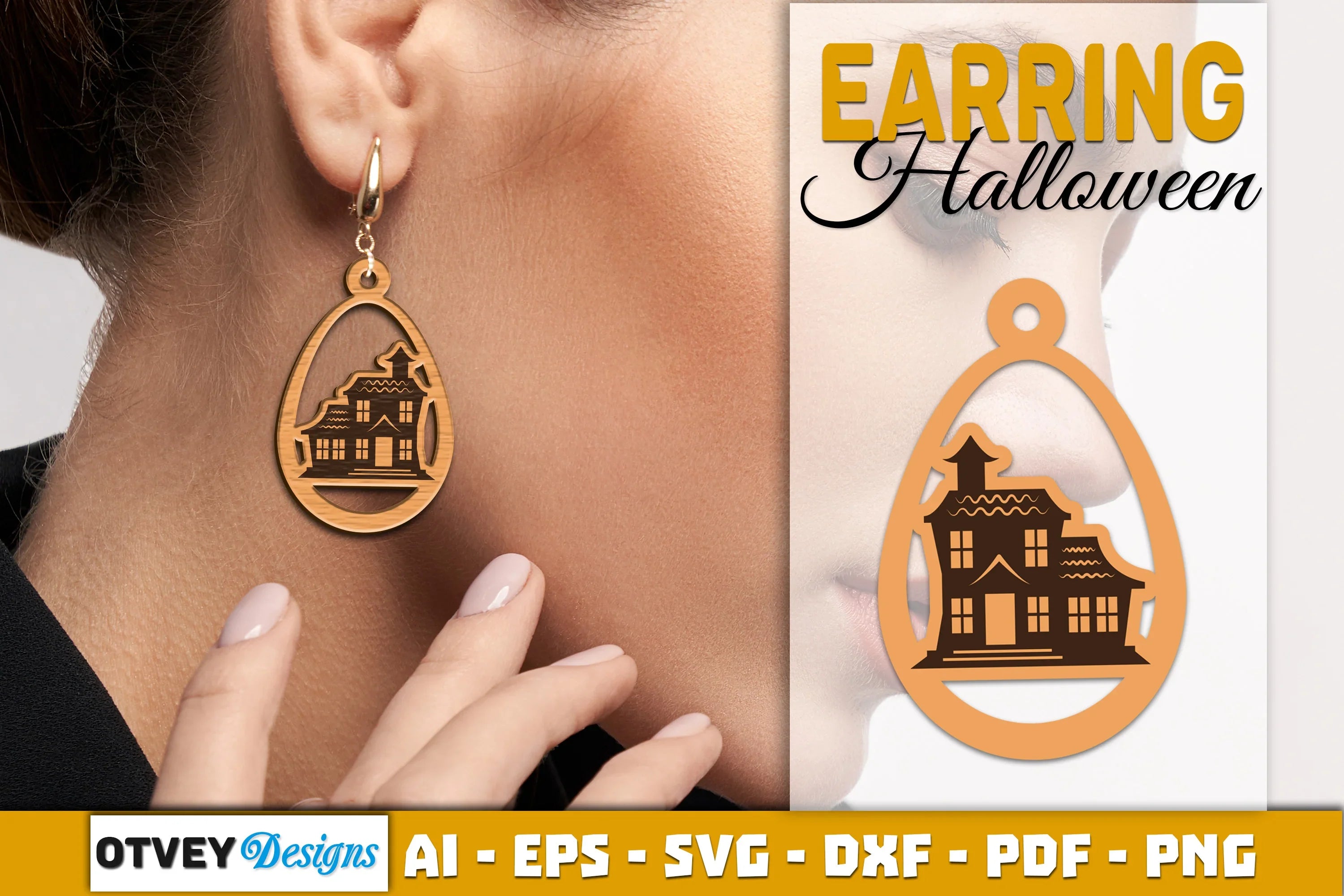 Earring Halloween Lasercut SVG Bundle - CraftNest - Digital Crafting and Art