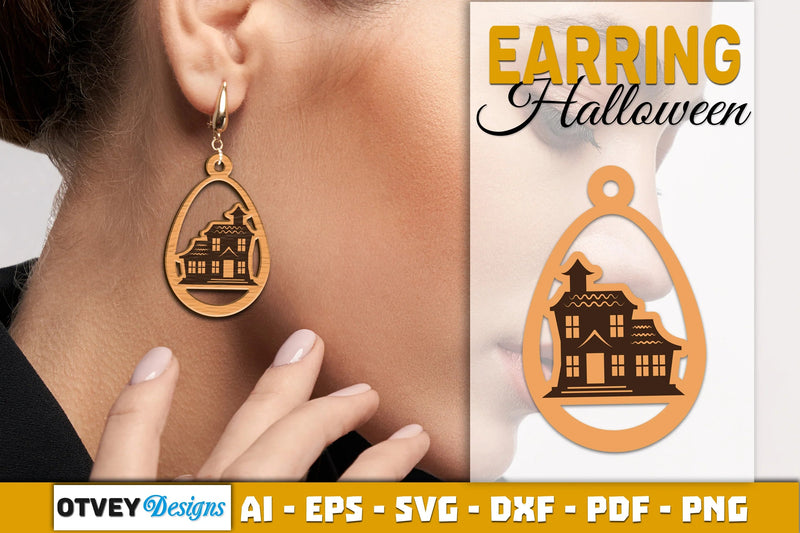 Earring Halloween Lasercut SVG Bundle - CraftNest - Digital Crafting and Art