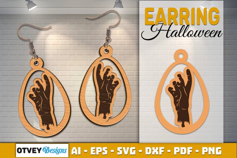 Earring Halloween Lasercut SVG Bundle - CraftNest - Digital Crafting and Art
