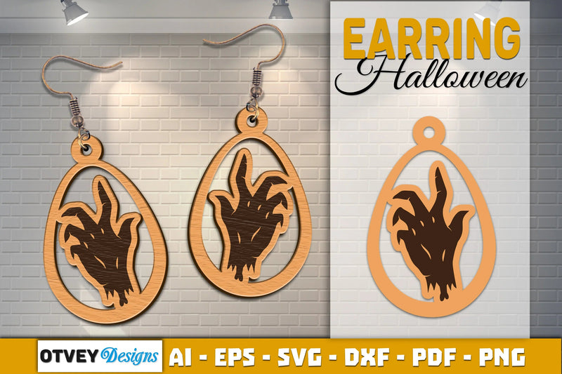 Earring Halloween Lasercut SVG Bundle - CraftNest - Digital Crafting and Art