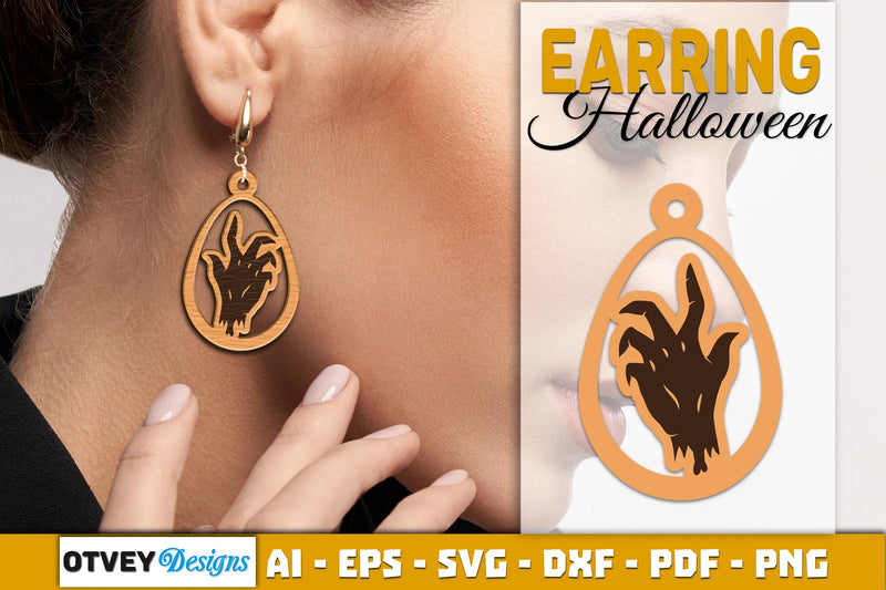 Earring Halloween Lasercut SVG Bundle - CraftNest - Digital Crafting and Art