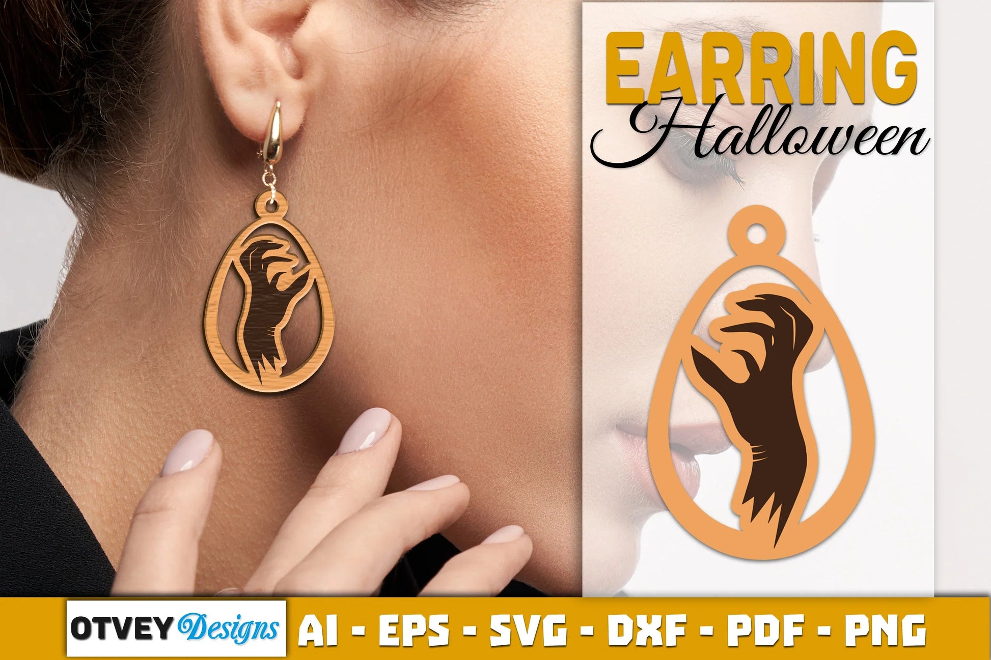 Earring Halloween Lasercut SVG Bundle - CraftNest - Digital Crafting and Art