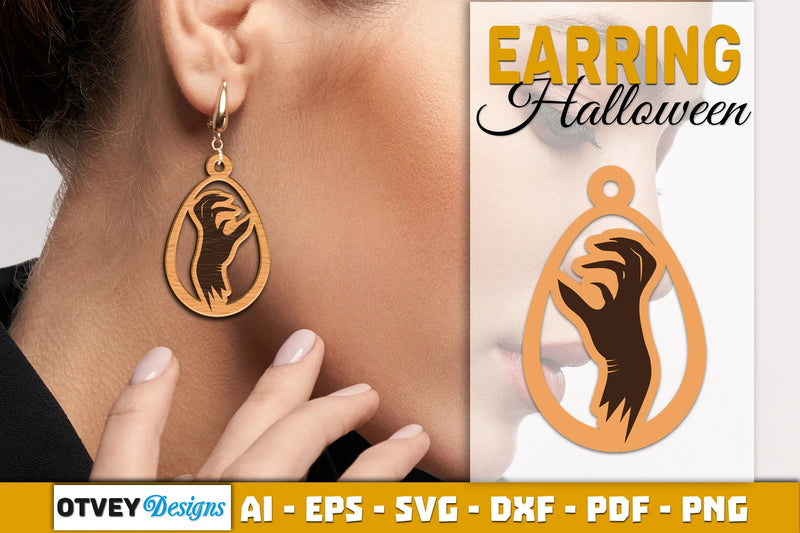 Earring Halloween Lasercut SVG Bundle - CraftNest - Digital Crafting and Art