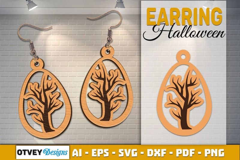 Earring Halloween Lasercut SVG Bundle - CraftNest - Digital Crafting and Art