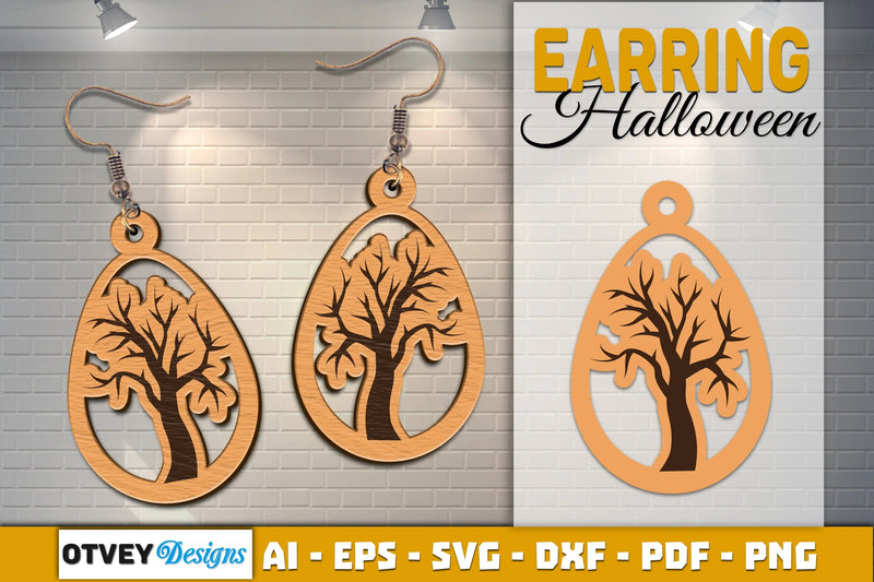 Earring Halloween Lasercut SVG Bundle - CraftNest - Digital Crafting and Art
