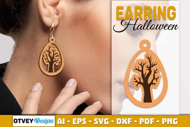 Earring Halloween Lasercut SVG Bundle - CraftNest - Digital Crafting and Art