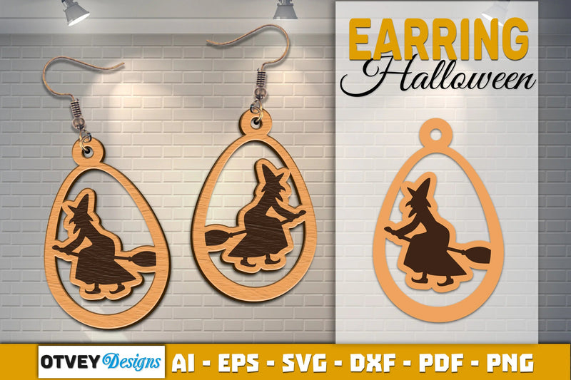 Earring Halloween Lasercut SVG Bundle - CraftNest - Digital Crafting and Art