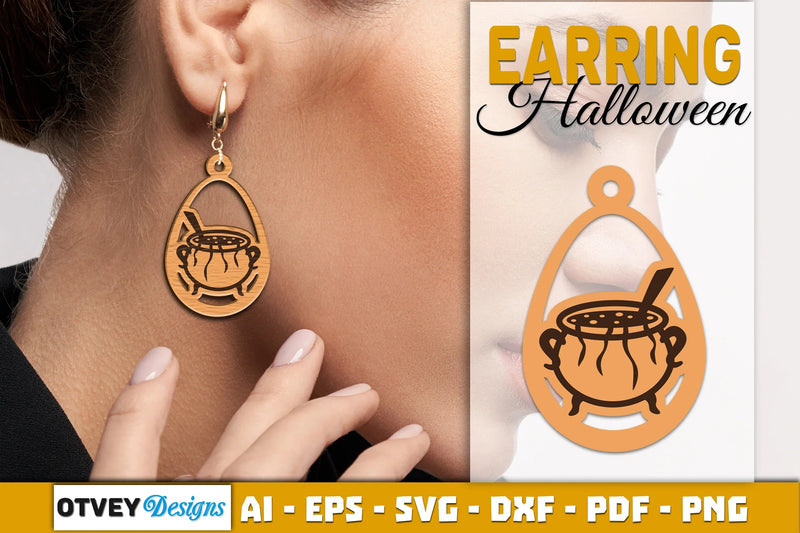 Earring Halloween Lasercut SVG Bundle - CraftNest - Digital Crafting and Art