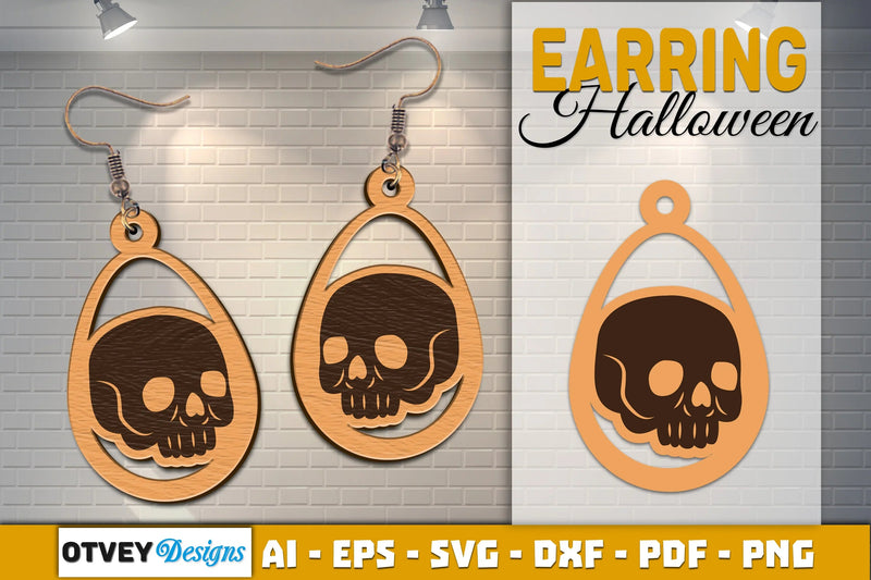 Earring Halloween Lasercut SVG Bundle - CraftNest - Digital Crafting and Art