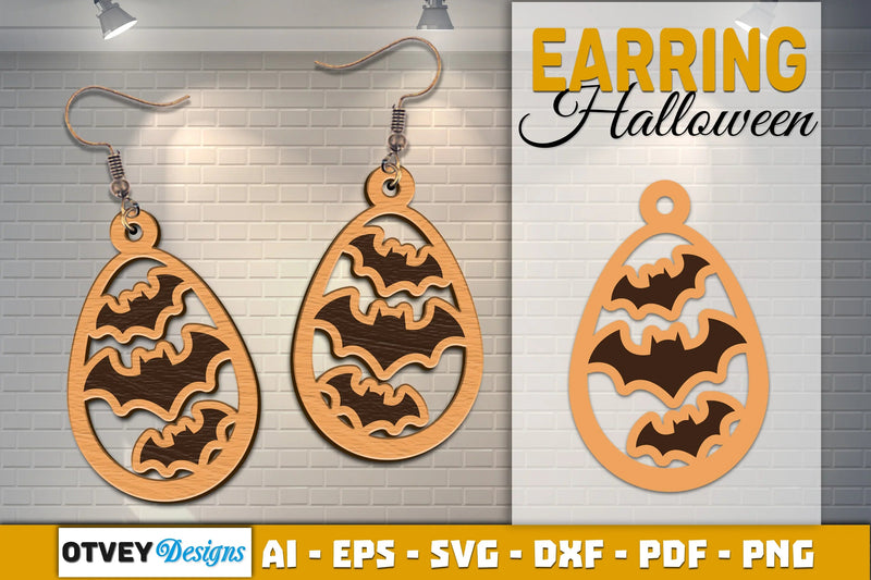 Earring Halloween Lasercut SVG Bundle - CraftNest - Digital Crafting and Art
