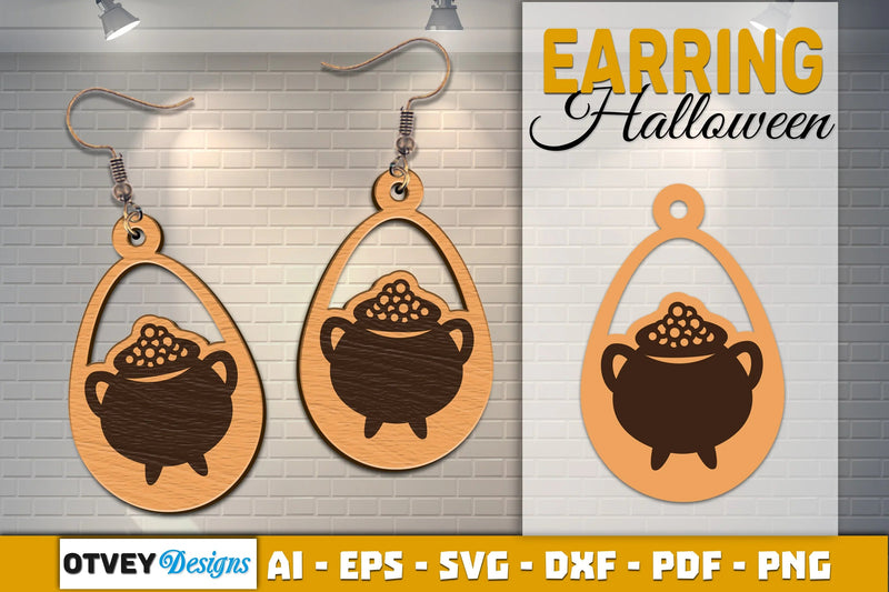 Earring Halloween Lasercut SVG Bundle - CraftNest - Digital Crafting and Art