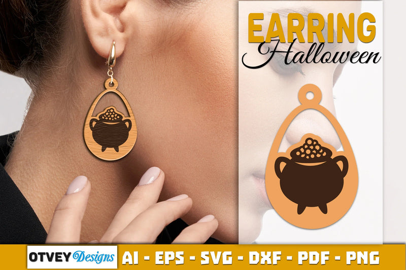 Earring Halloween Lasercut SVG Bundle - CraftNest - Digital Crafting and Art