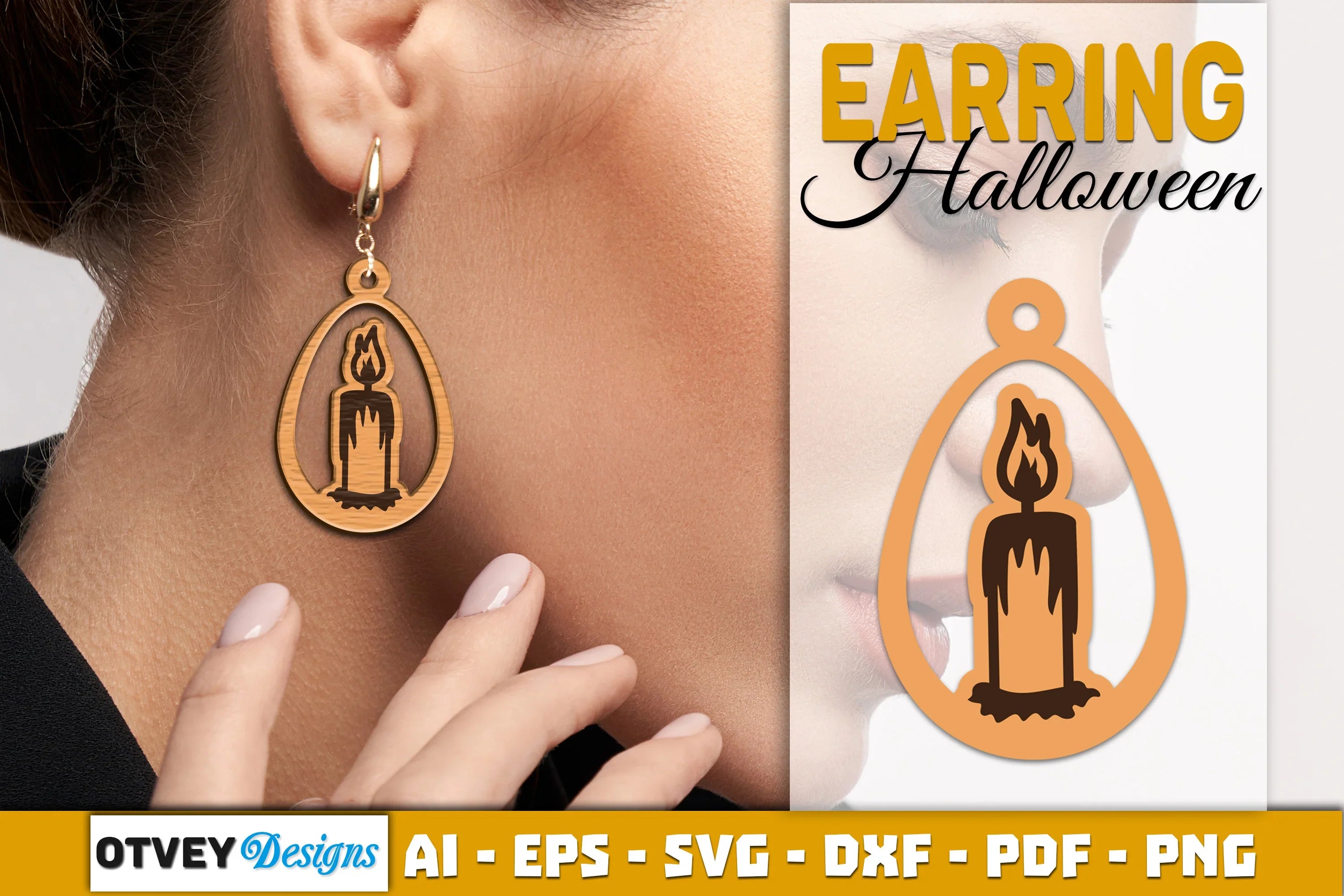 Earring Halloween Lasercut SVG Bundle - CraftNest - Digital Crafting and Art