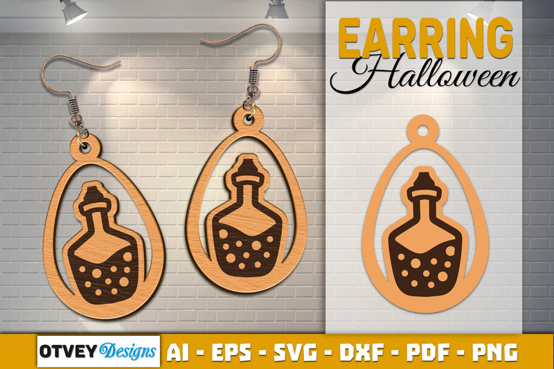 Earring Halloween Lasercut SVG Bundle - CraftNest - Digital Crafting and Art
