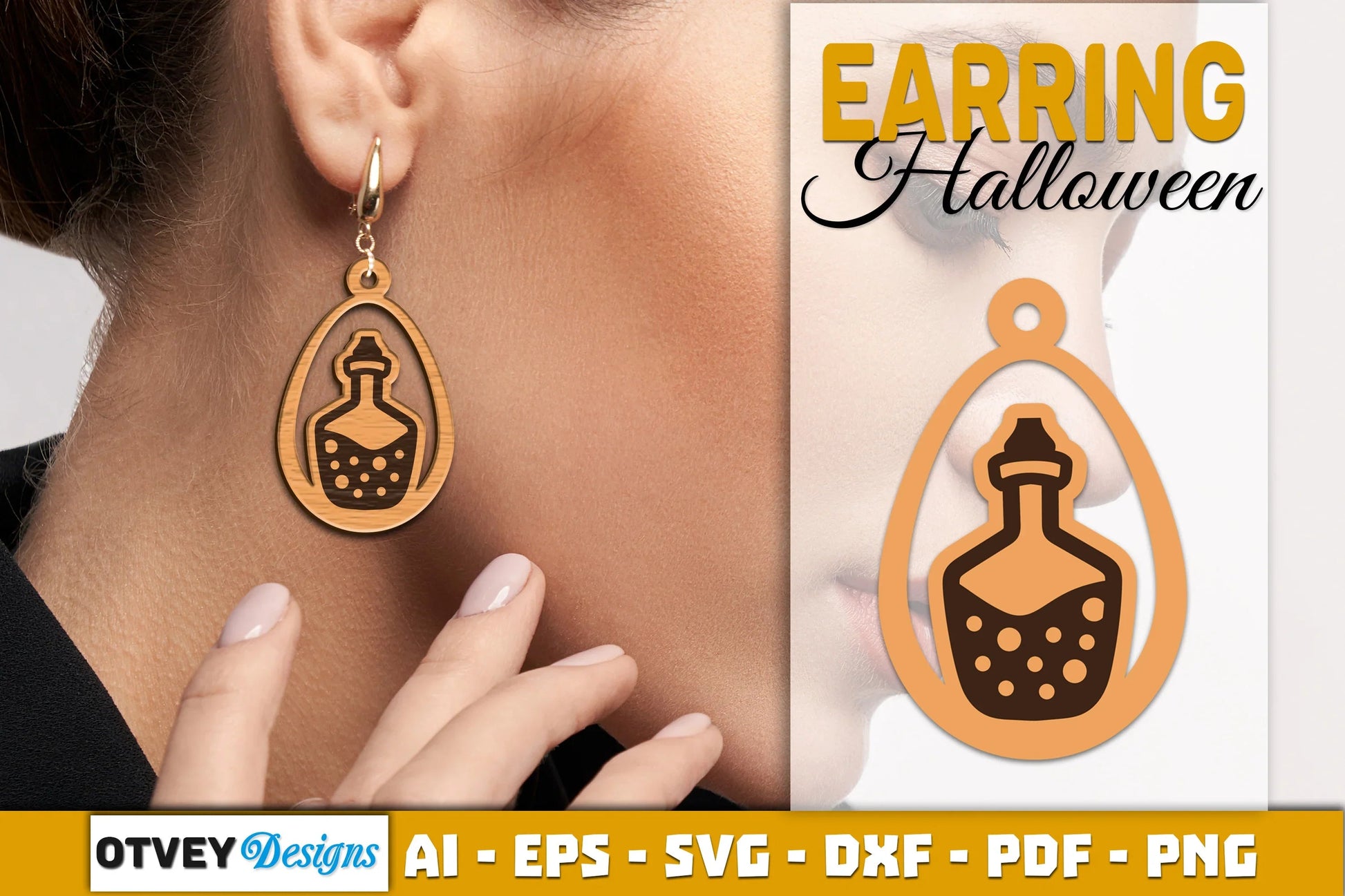 Earring Halloween Lasercut SVG Bundle - CraftNest - Digital Crafting and Art