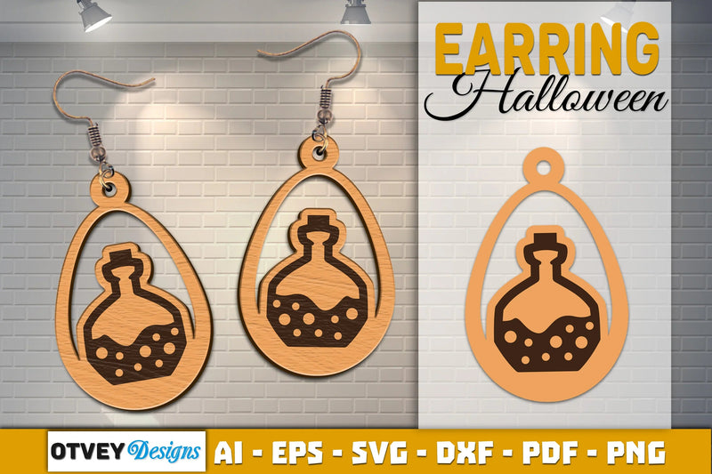 Earring Halloween Lasercut SVG Bundle - CraftNest - Digital Crafting and Art