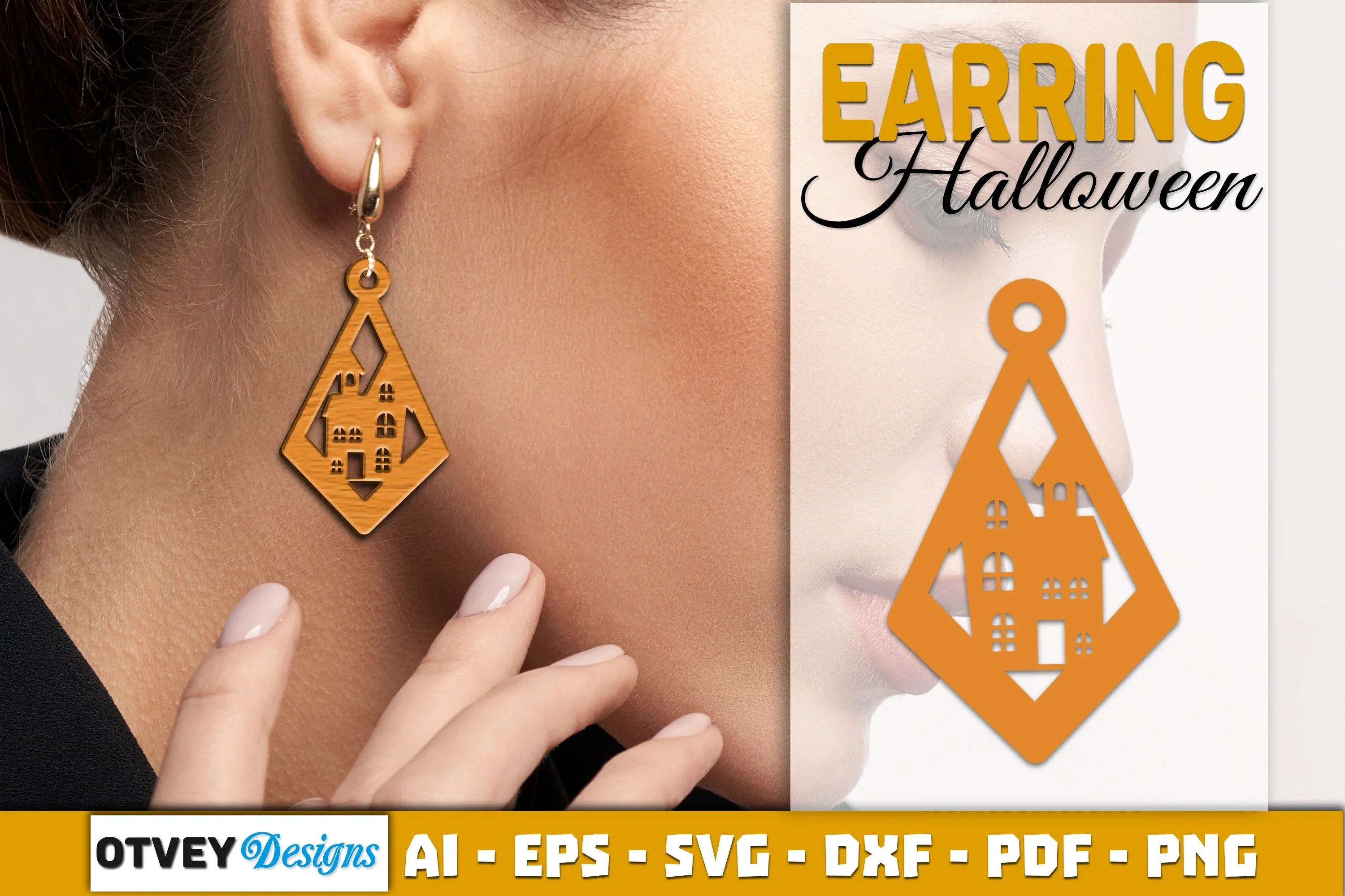 Earring Halloween Lasercut SVG Bundle - CraftNest - Digital Crafting and Art