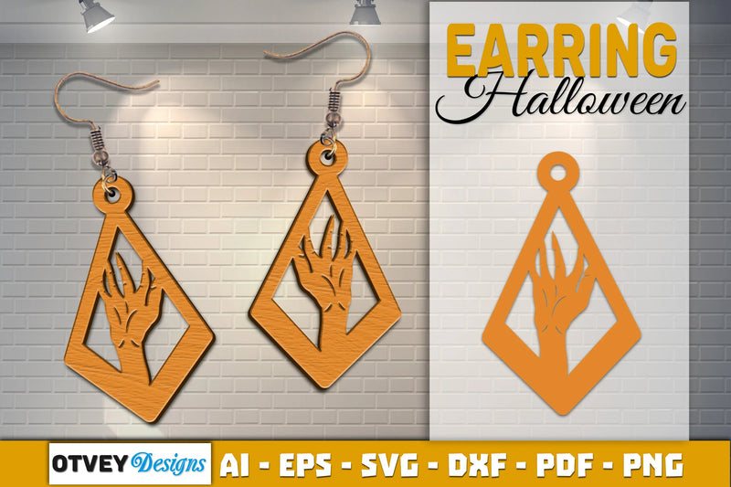 Earring Halloween Lasercut SVG Bundle - CraftNest - Digital Crafting and Art