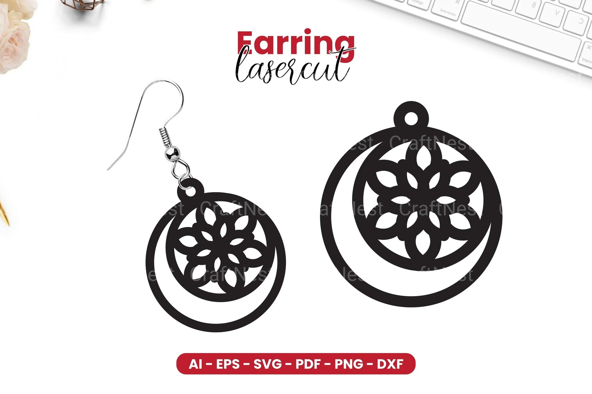 Earring Lasercut SVG Bundle - CraftNest - Digital Crafting and Art