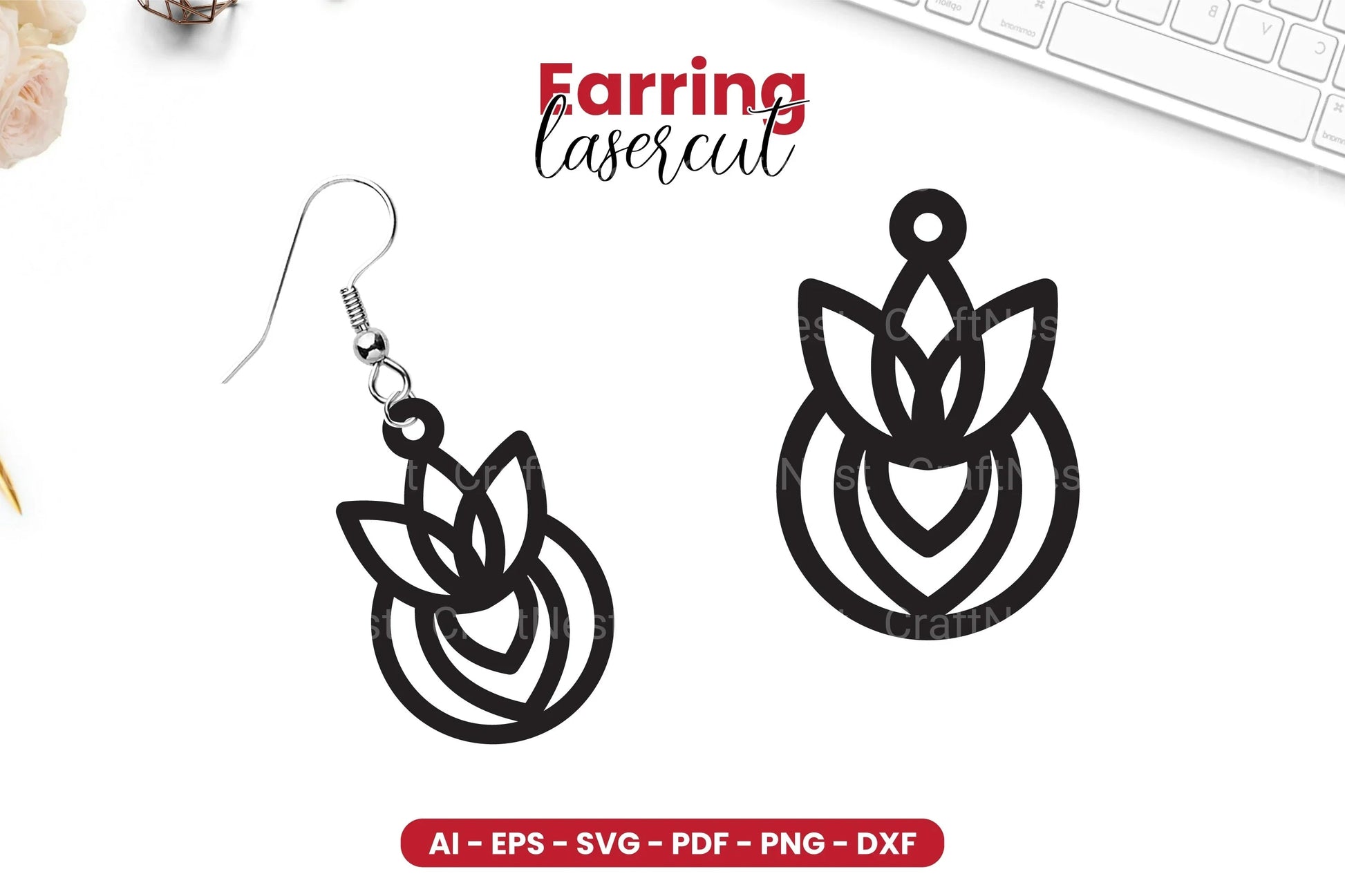 Earring Lasercut SVG Bundle - CraftNest - Digital Crafting and Art