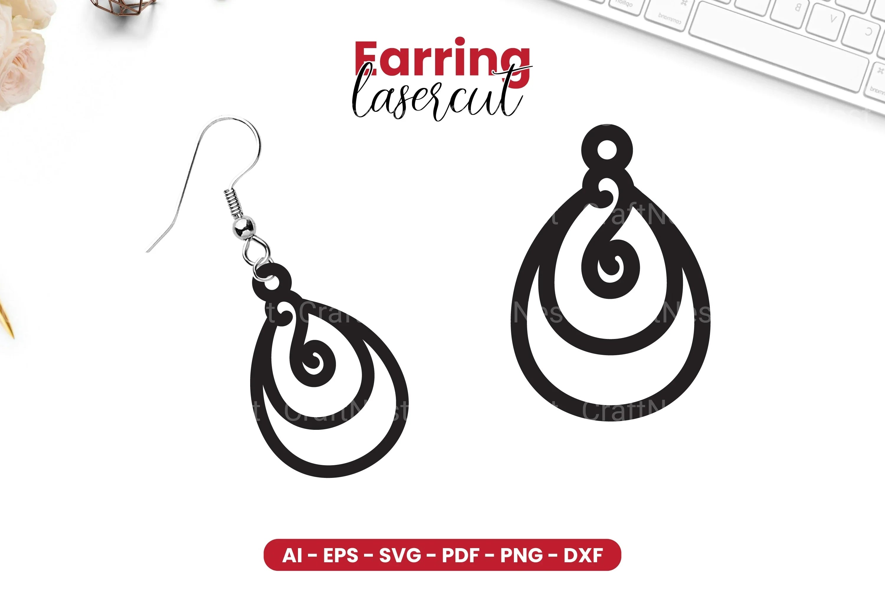 Earring Lasercut SVG Bundle - 17 Designs - CraftNest - Digital Crafting and Art