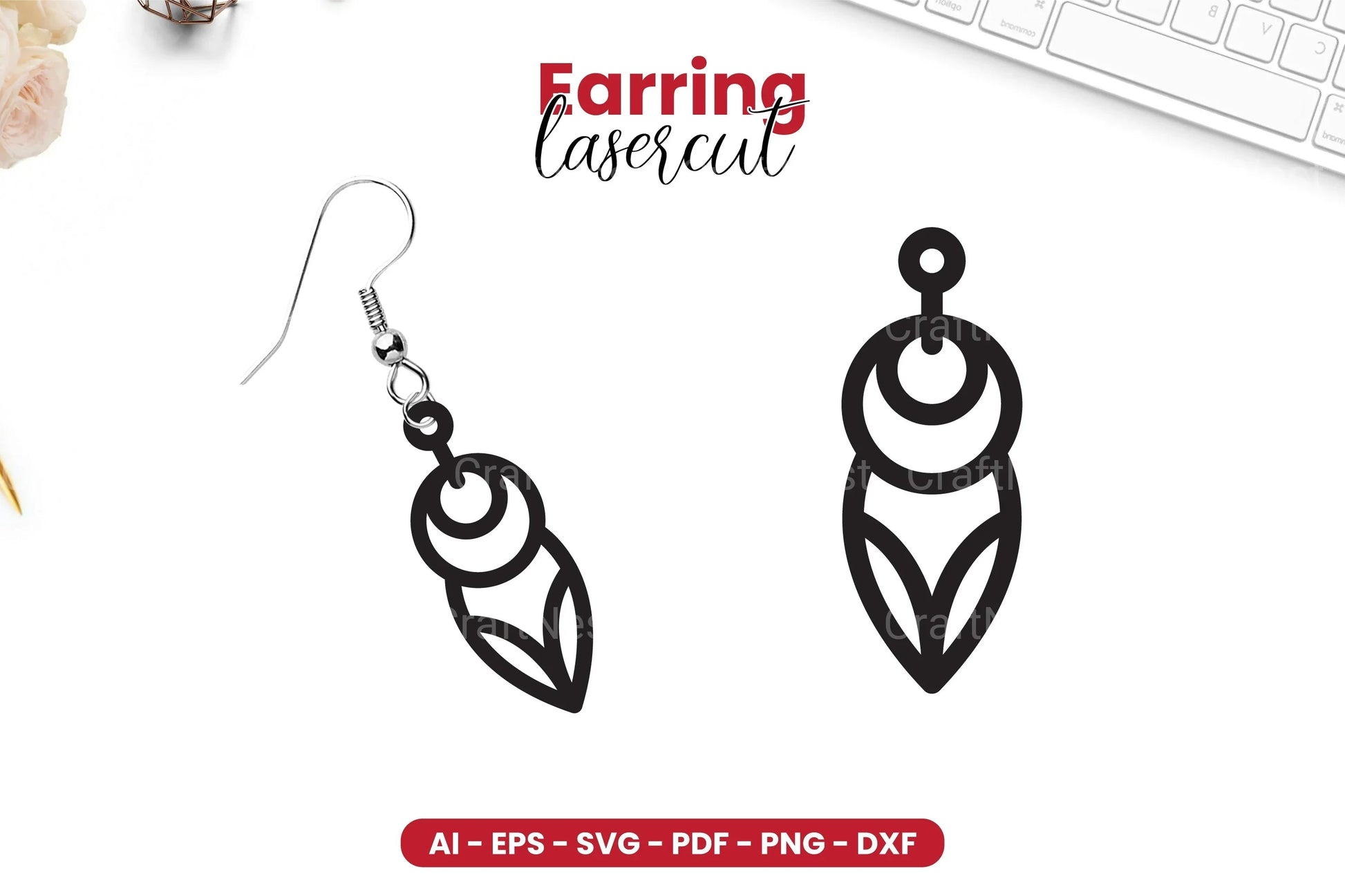Earring Lasercut SVG Bundle - CraftNest - Digital Crafting and Art