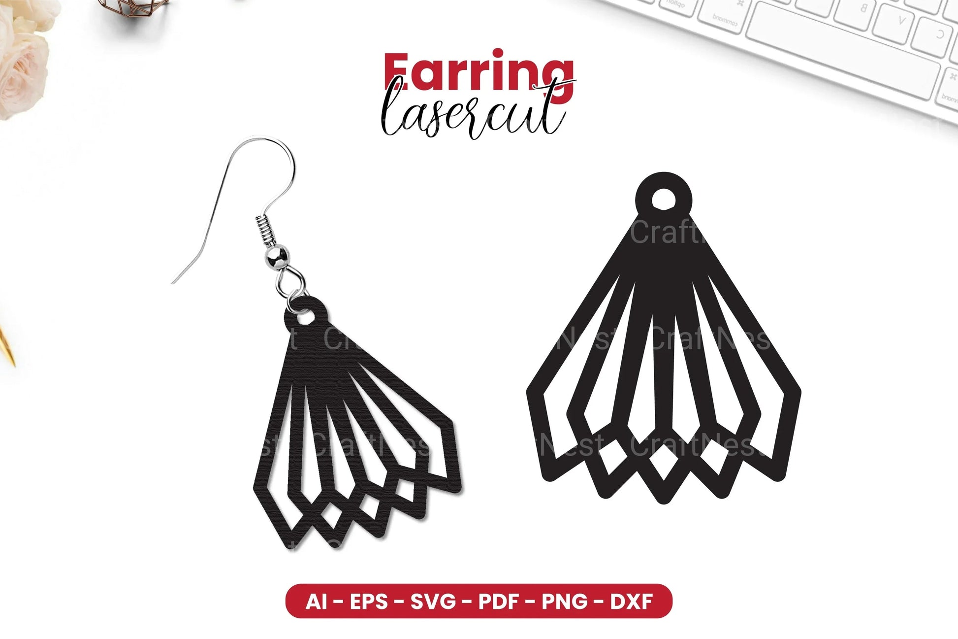 Earring Lasercut SVG Bundle - CraftNest - Digital Crafting and Art