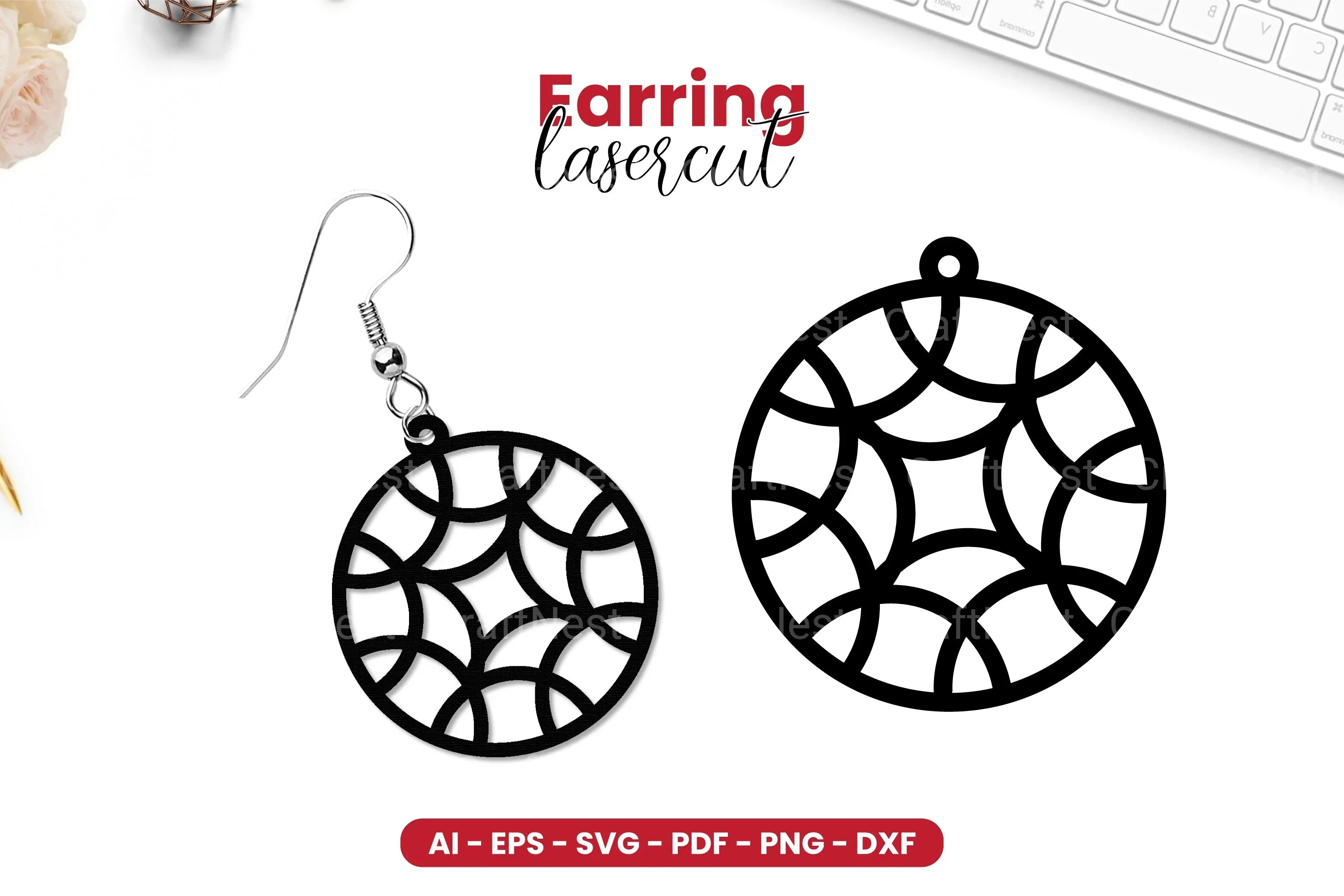 Earring Lasercut SVG Bundle - CraftNest - Digital Crafting and Art