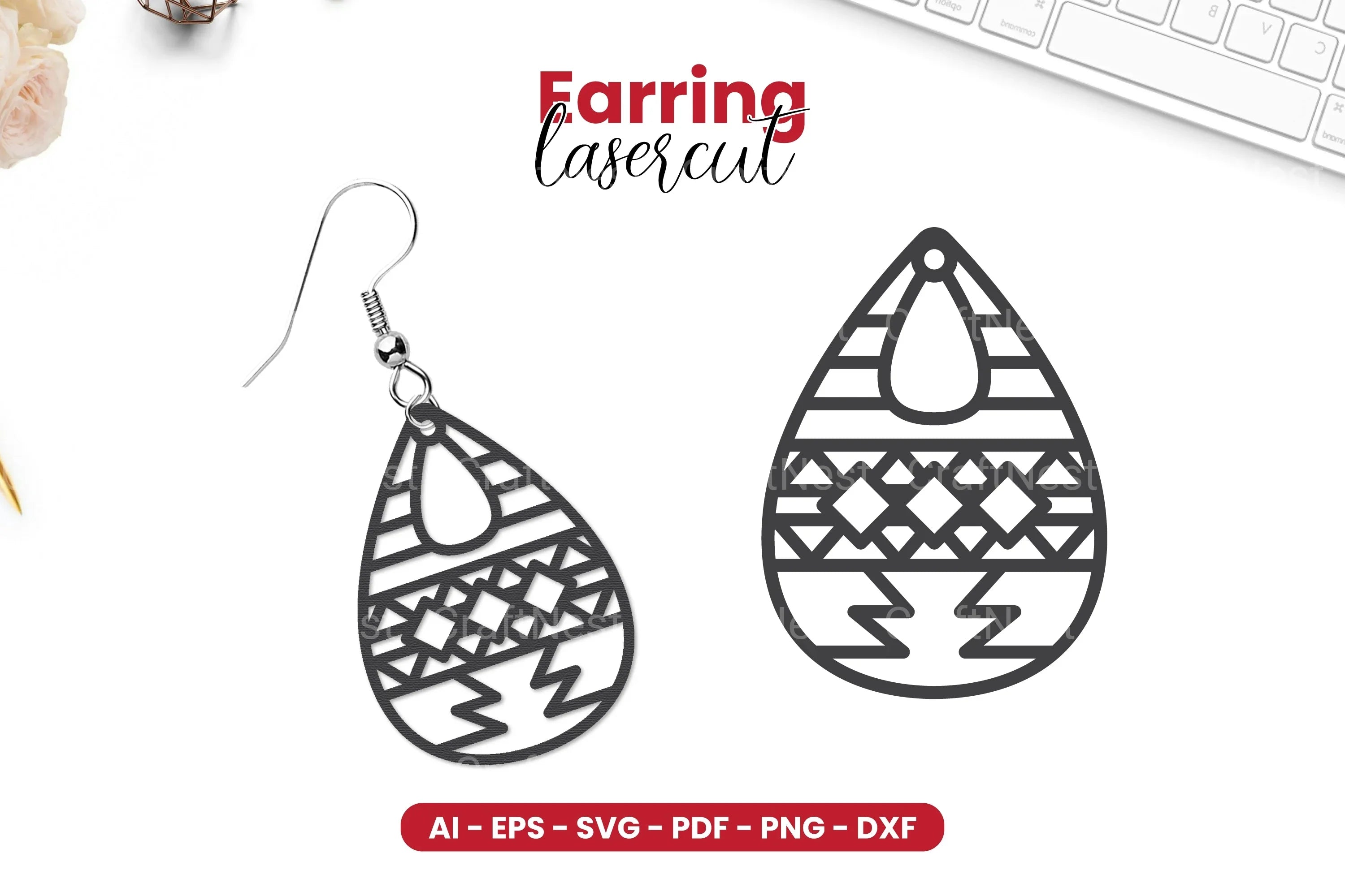 Earring Lasercut SVG Bundle - 41 Designs - CraftNest - Digital Crafting and Art