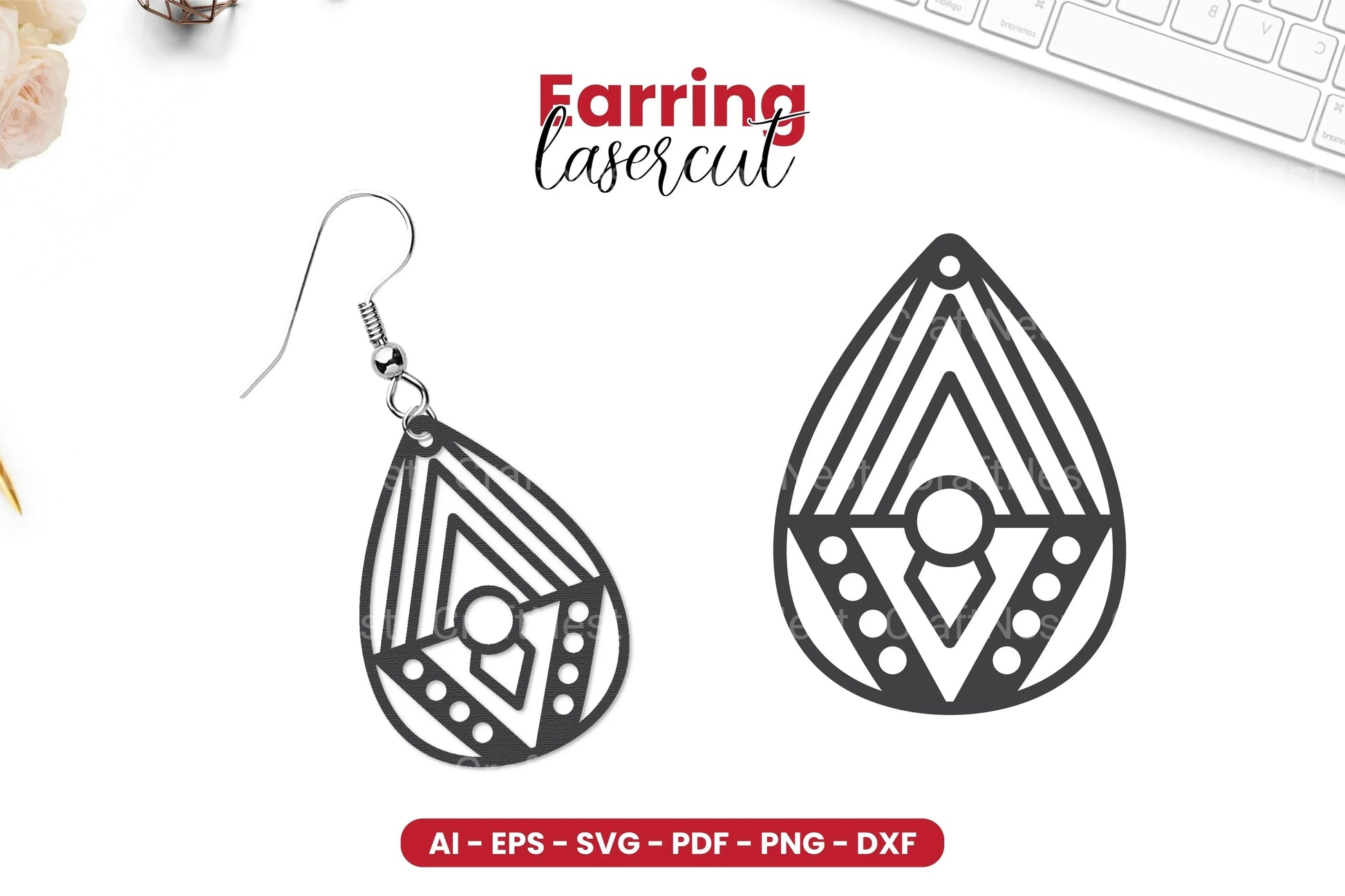 Earring Lasercut SVG Bundle - CraftNest - Digital Crafting and Art
