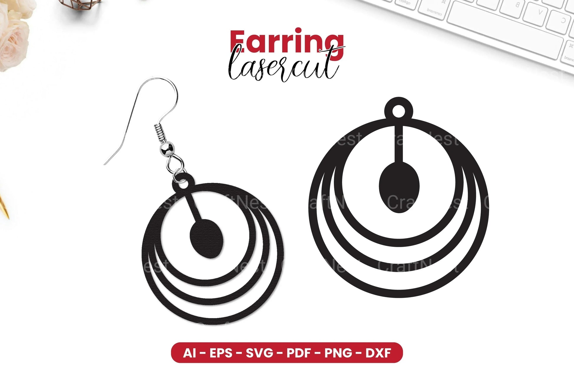 Earring Lasercut SVG Bundle - CraftNest - Digital Crafting and Art