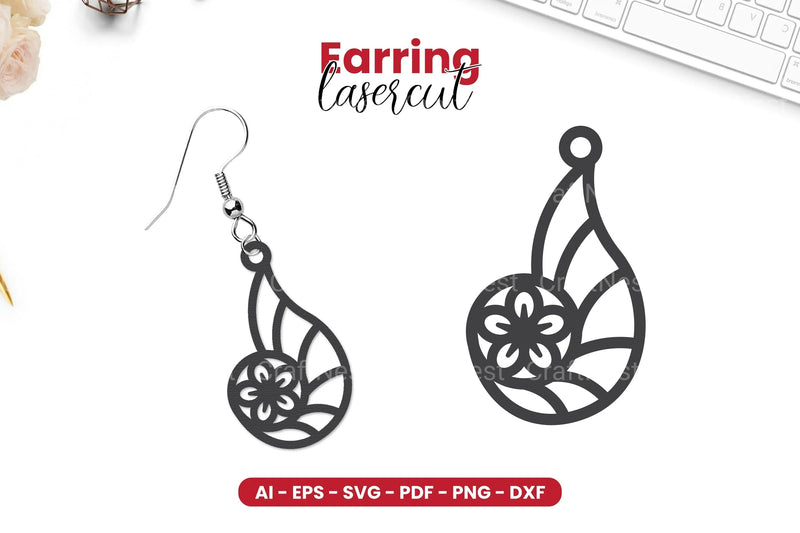 Earring Lasercut SVG Bundle - 63 Designs Clipart Bundle - CraftNest - Digital Crafting and Art